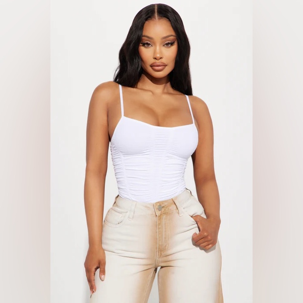 As Good As It Gets Ruched Top - White